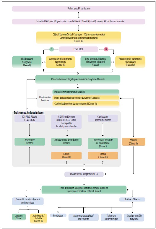 Arbre diagnostique pour le traitement anti-arythmique de la FA paroxystique.